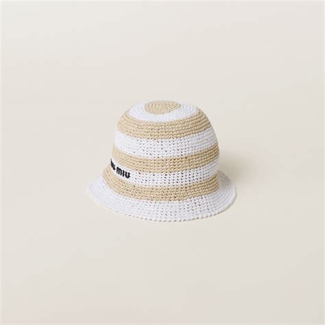 miu miu woven hat|miu michigan hats.